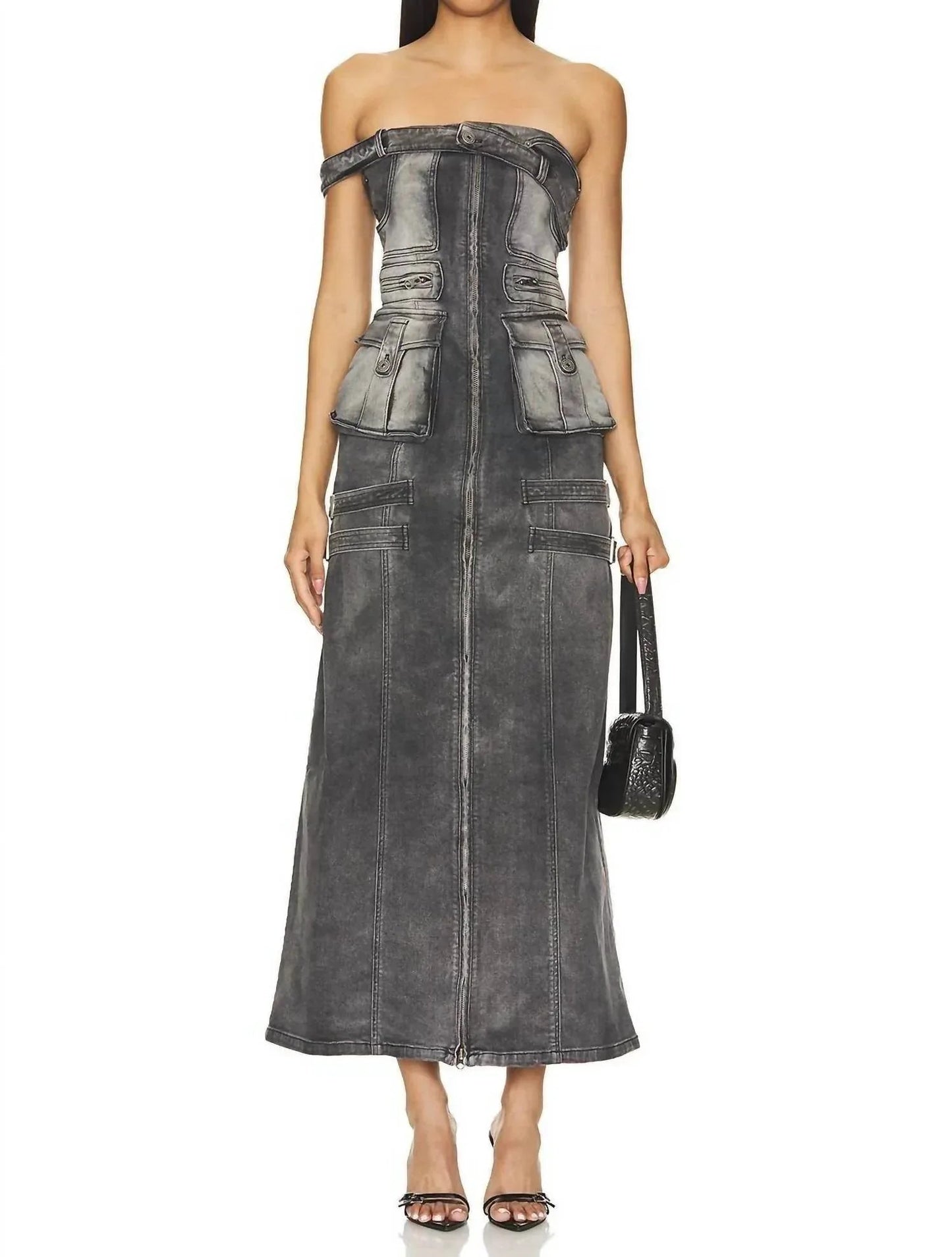 Cargo Denim Dress