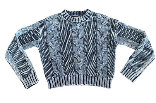 Gestrickter bauchfreier Pullover für Mädchen