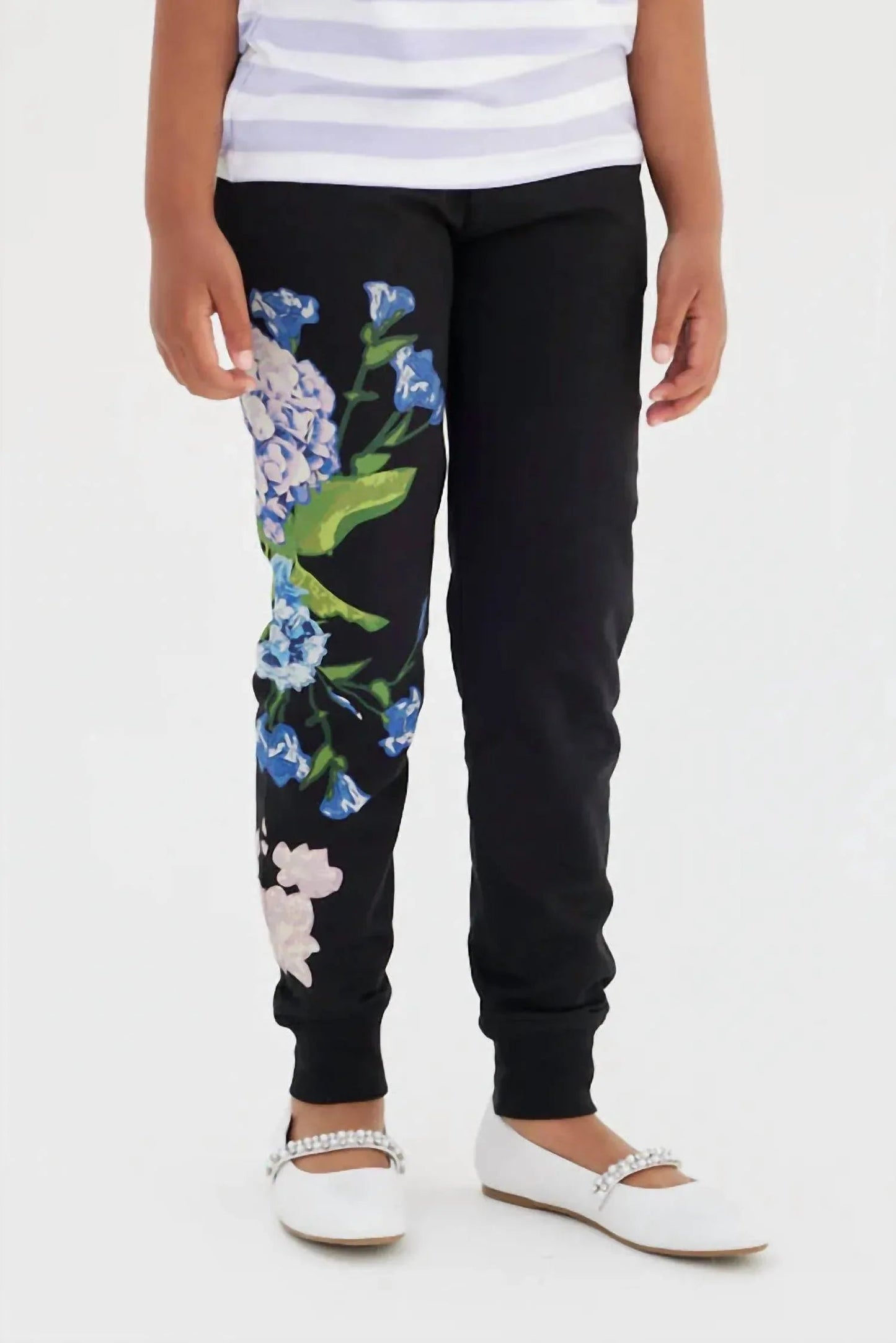 Hortensien-Jogginghose mit Aufdruck