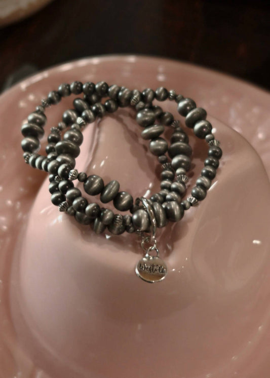 Women's Faux Navajo Pearl Bracelet