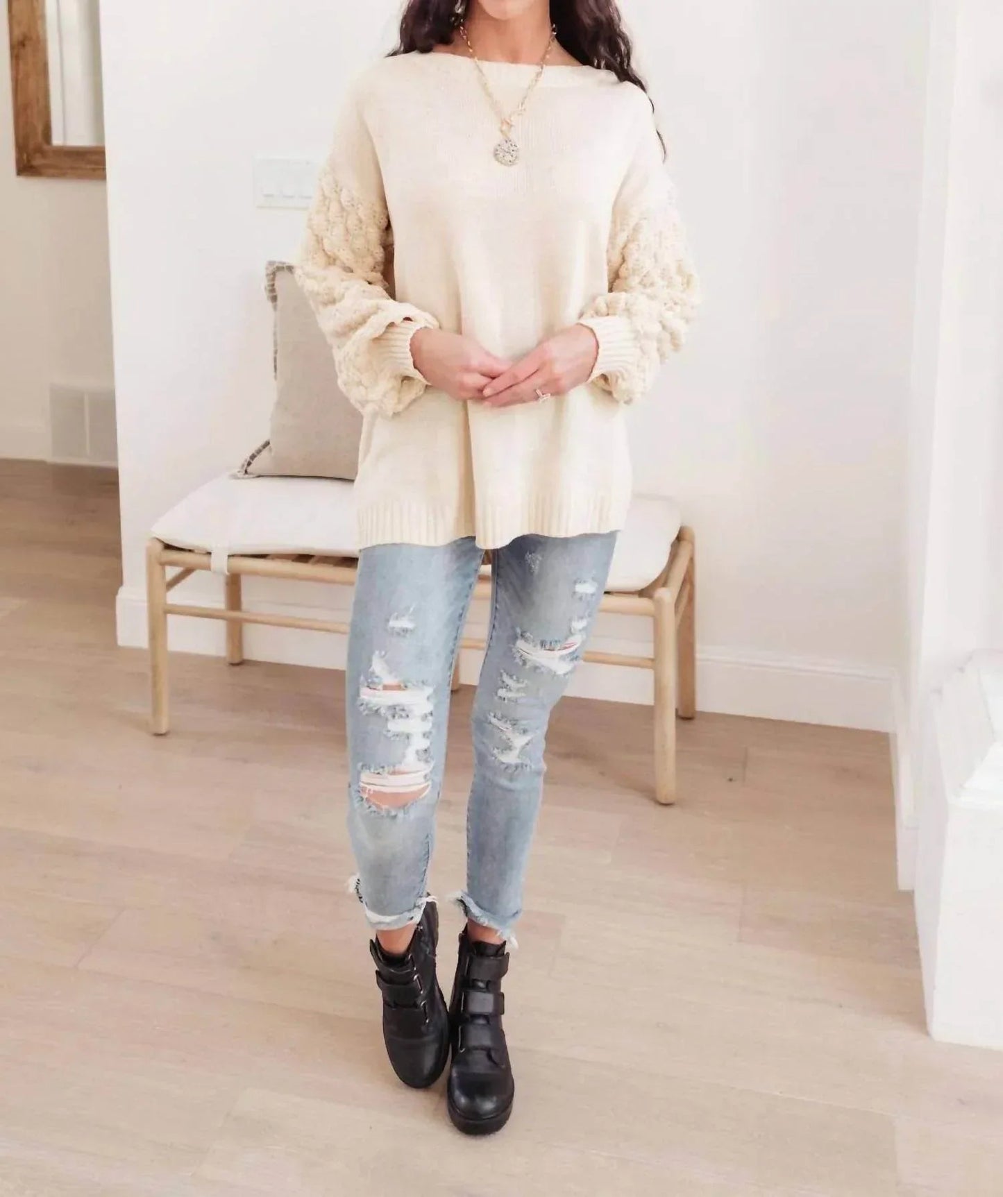 Sprudelnder B-Pullover