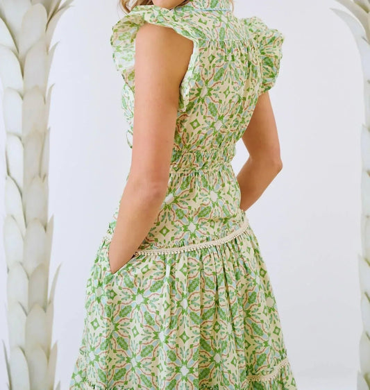 Flutter Sleeve Midi Dress