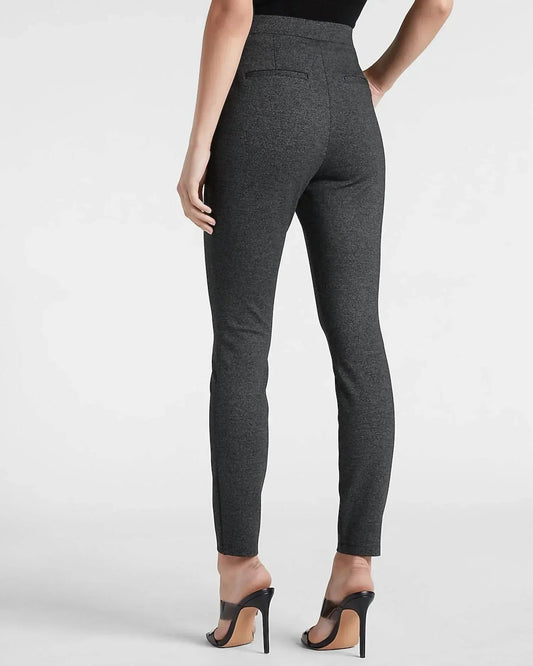 Curvy High Waisted Ponte Tweed Leggings