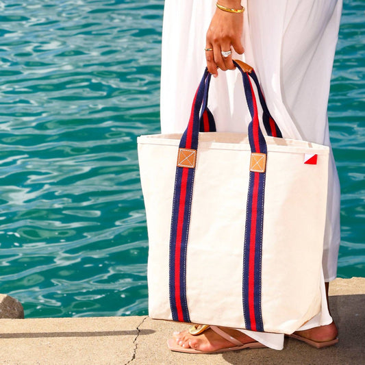 Women's Society Canvas Leather Tote Bag