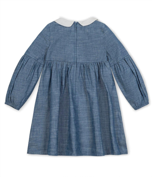 Kinder-Empirekleid aus Bio-Chambray