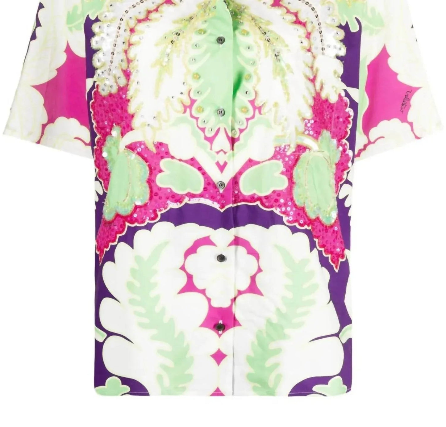 Embellished Floral Print Shirt