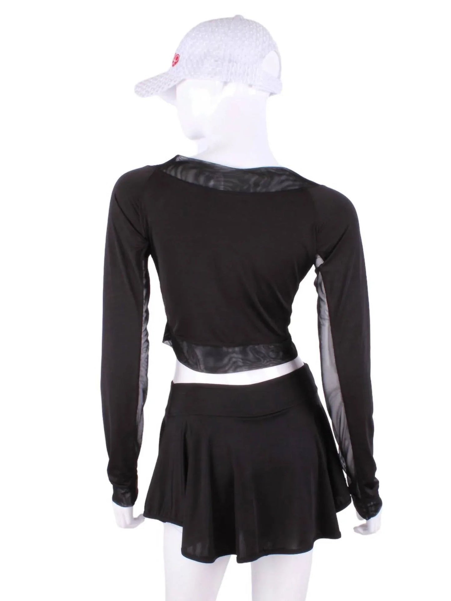Women's Vee Mesh Crop Top