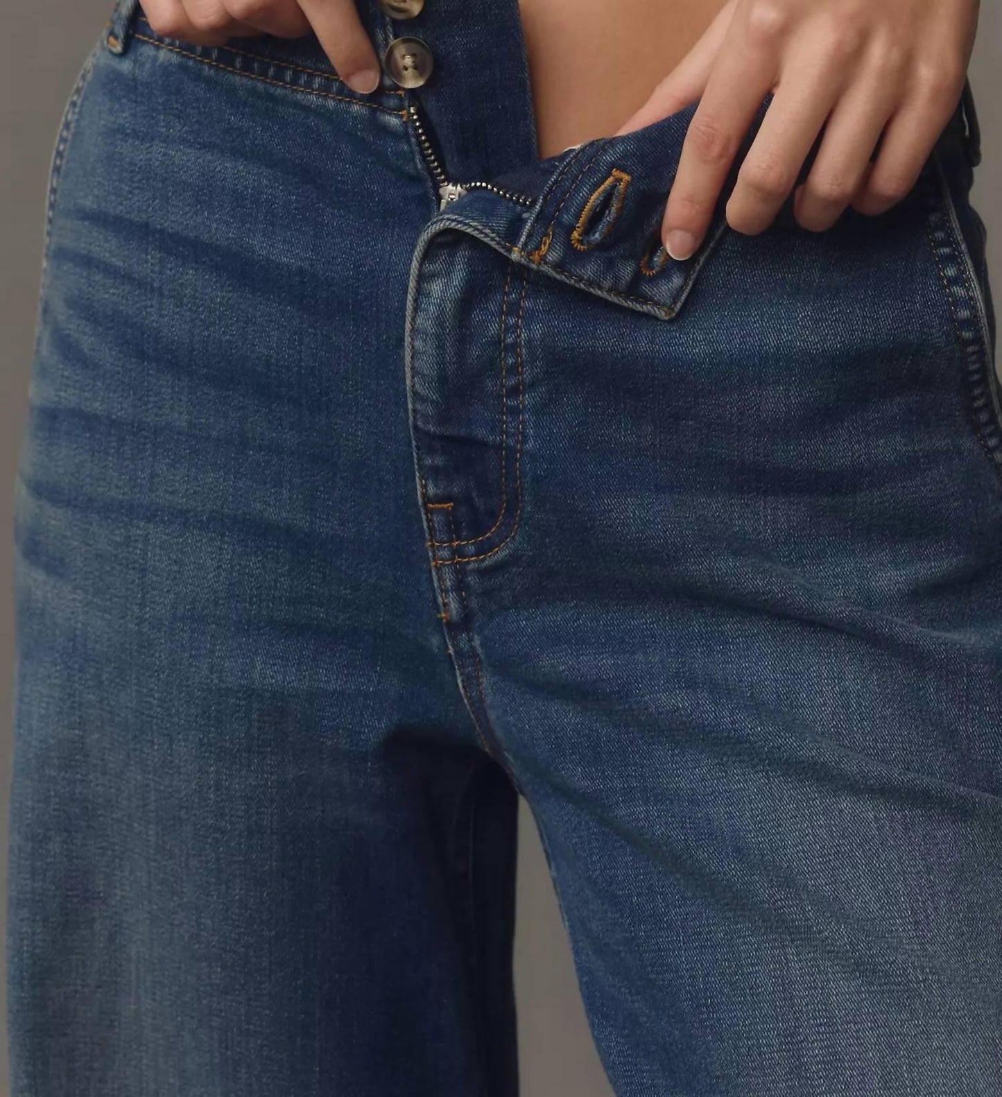 Die gestrickte High-Rise Wide-Leg Jeans