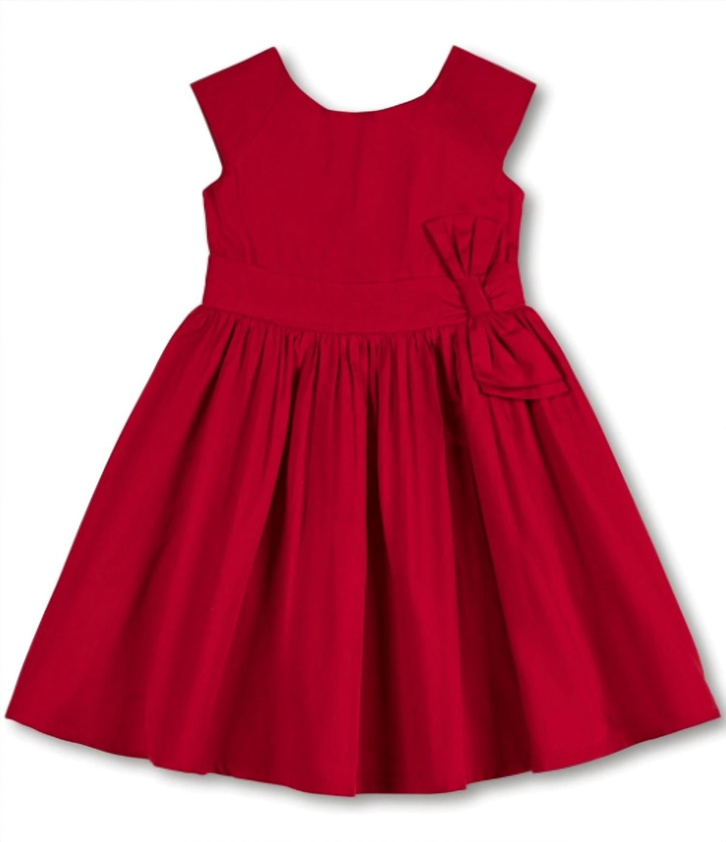 Bio-Partykleid mit Kappärmeln und Schleifengürtel für Kinder