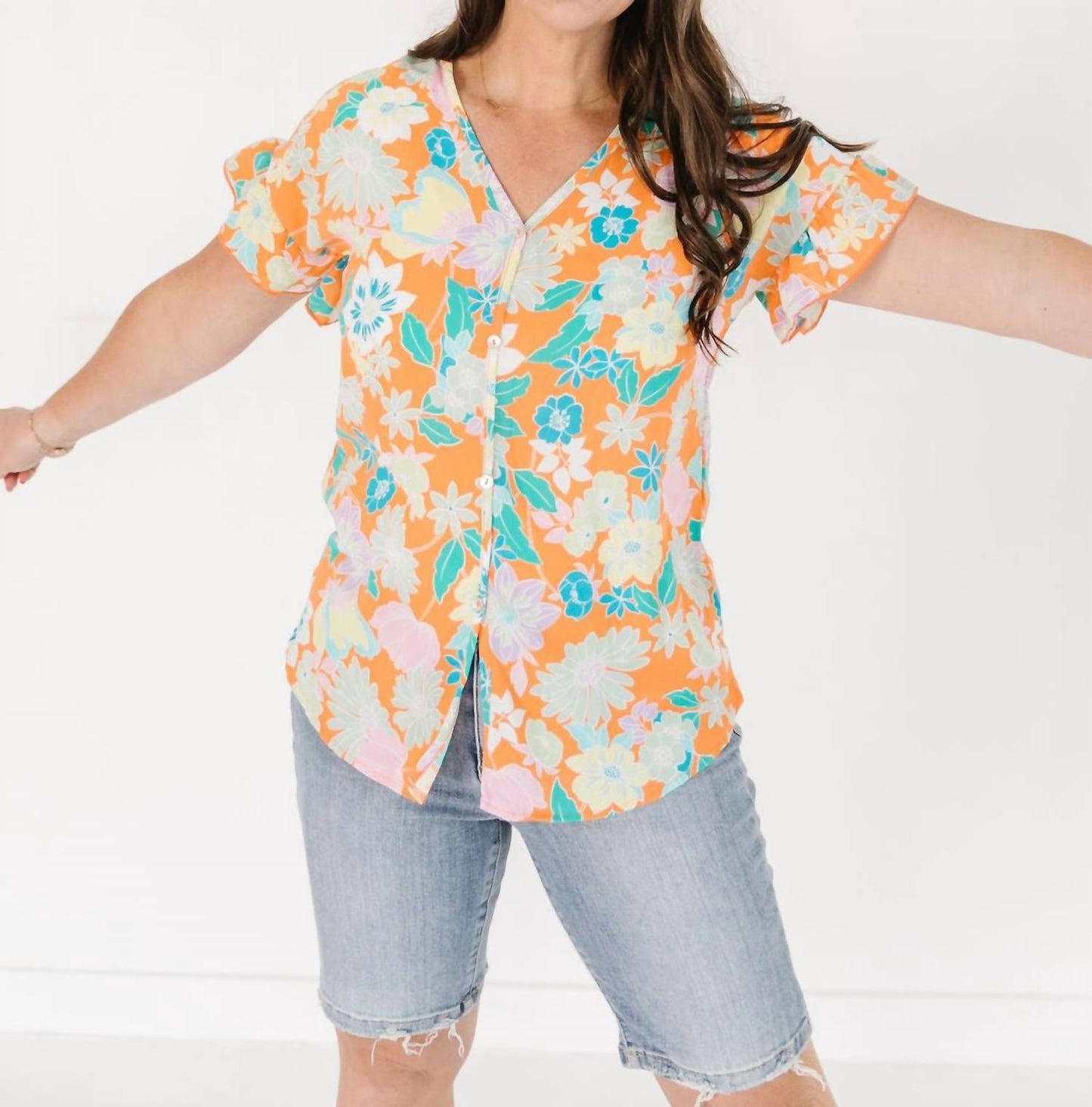 Shannon Kurzarm-Top