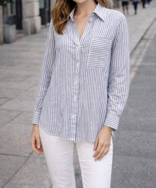 Button-Up Stripe blouse