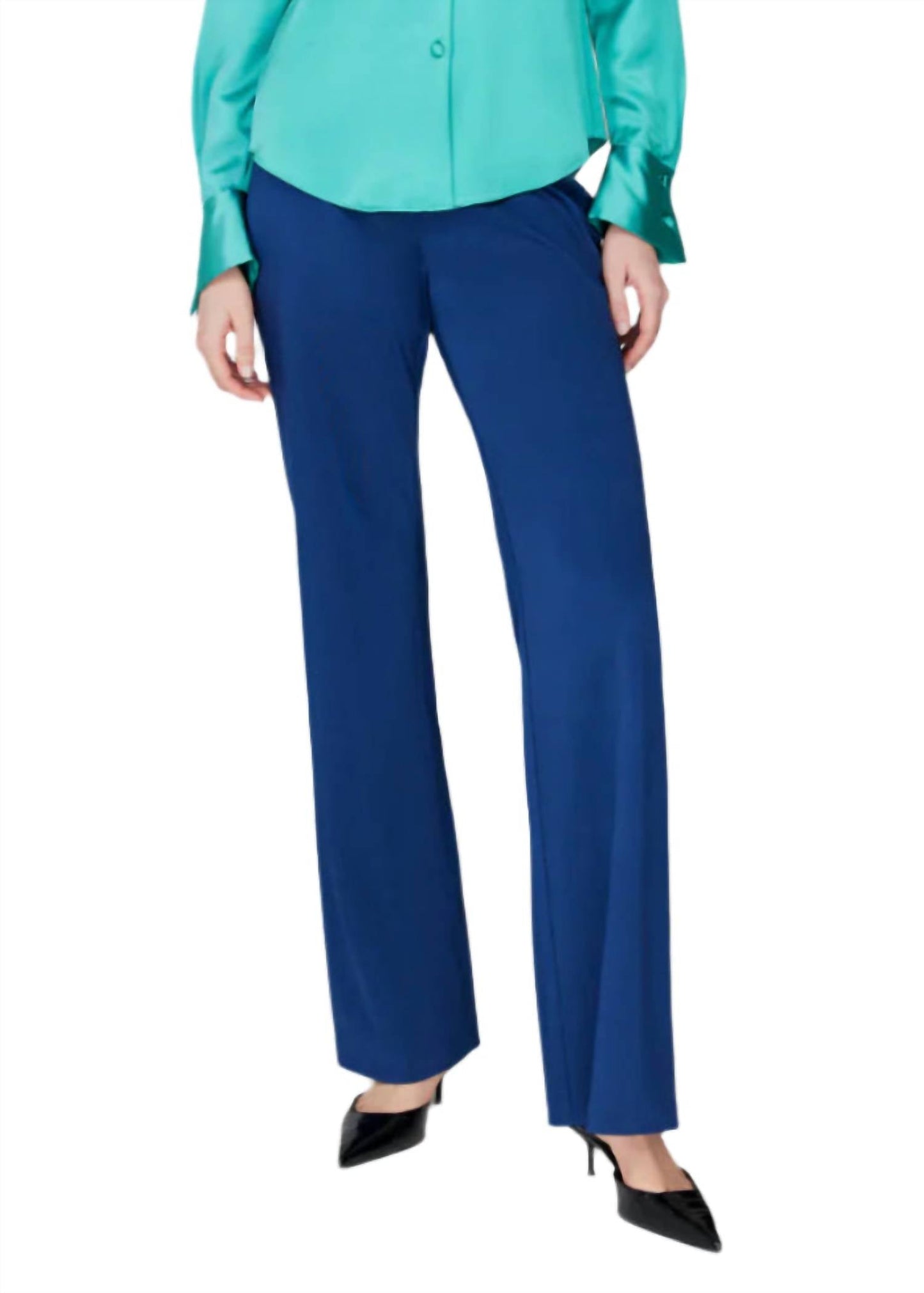 Hose aus mattem Jersey mit geradem Bein