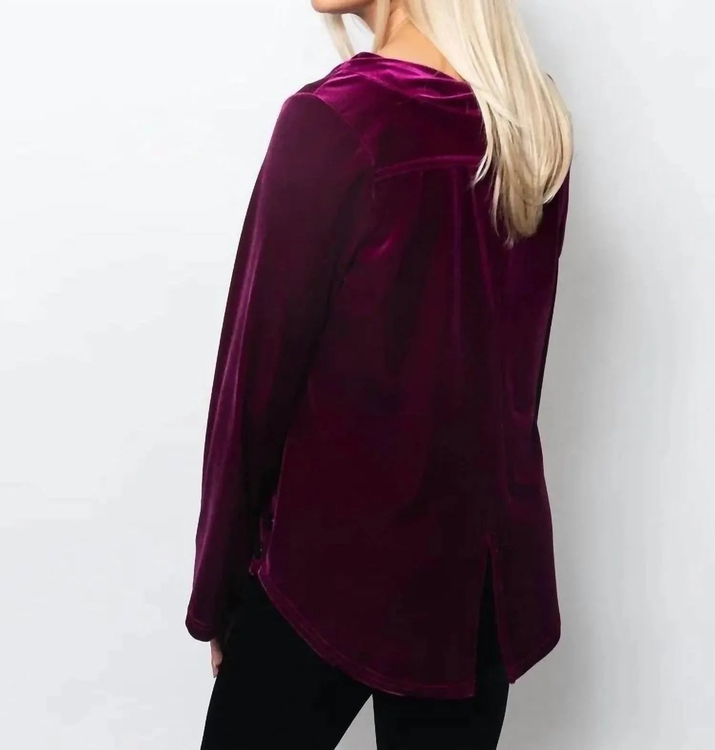 Plushtech Velvet Twisted Neck Top