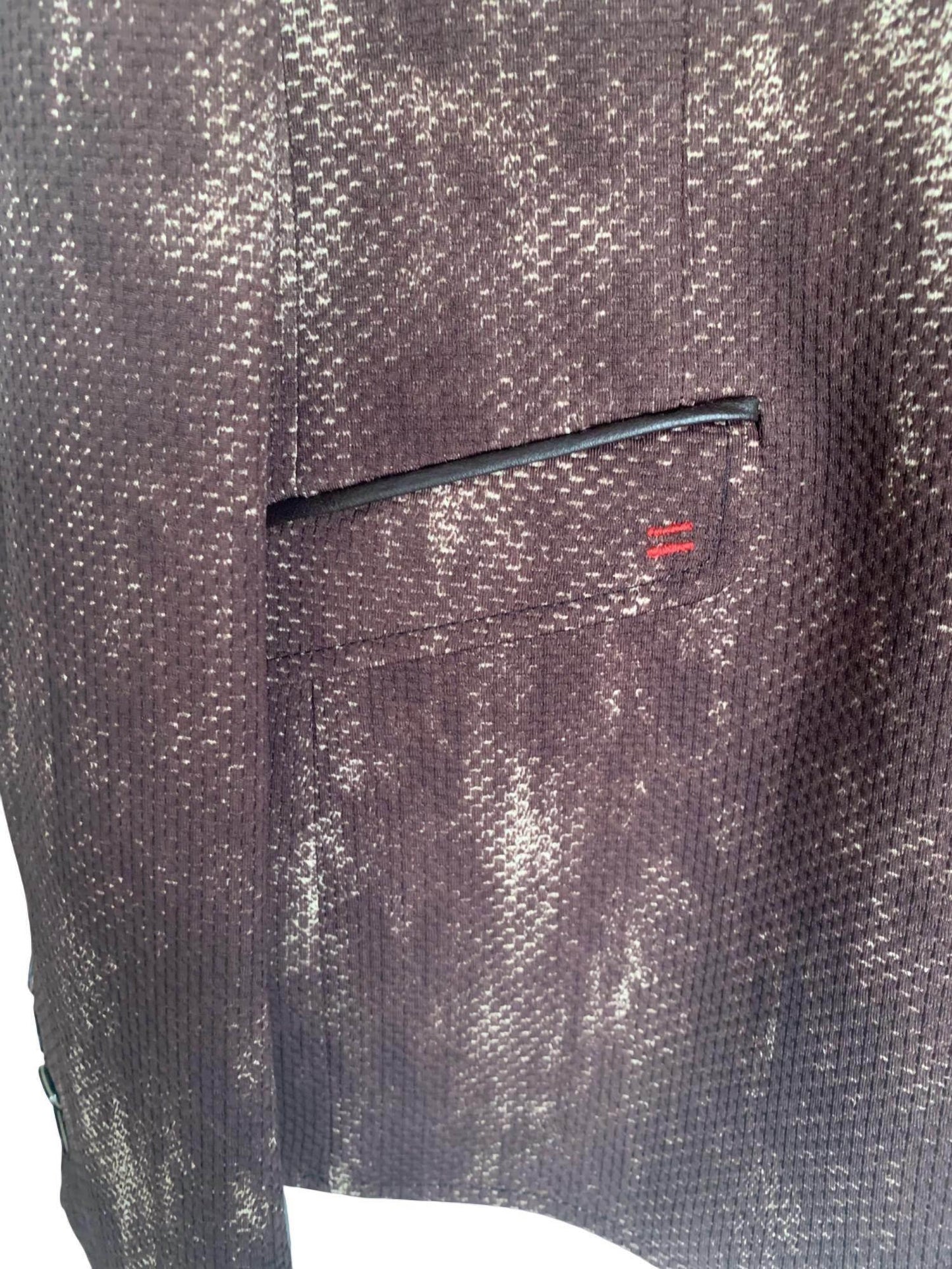 Damen-Blazer aus Wolle und Leder