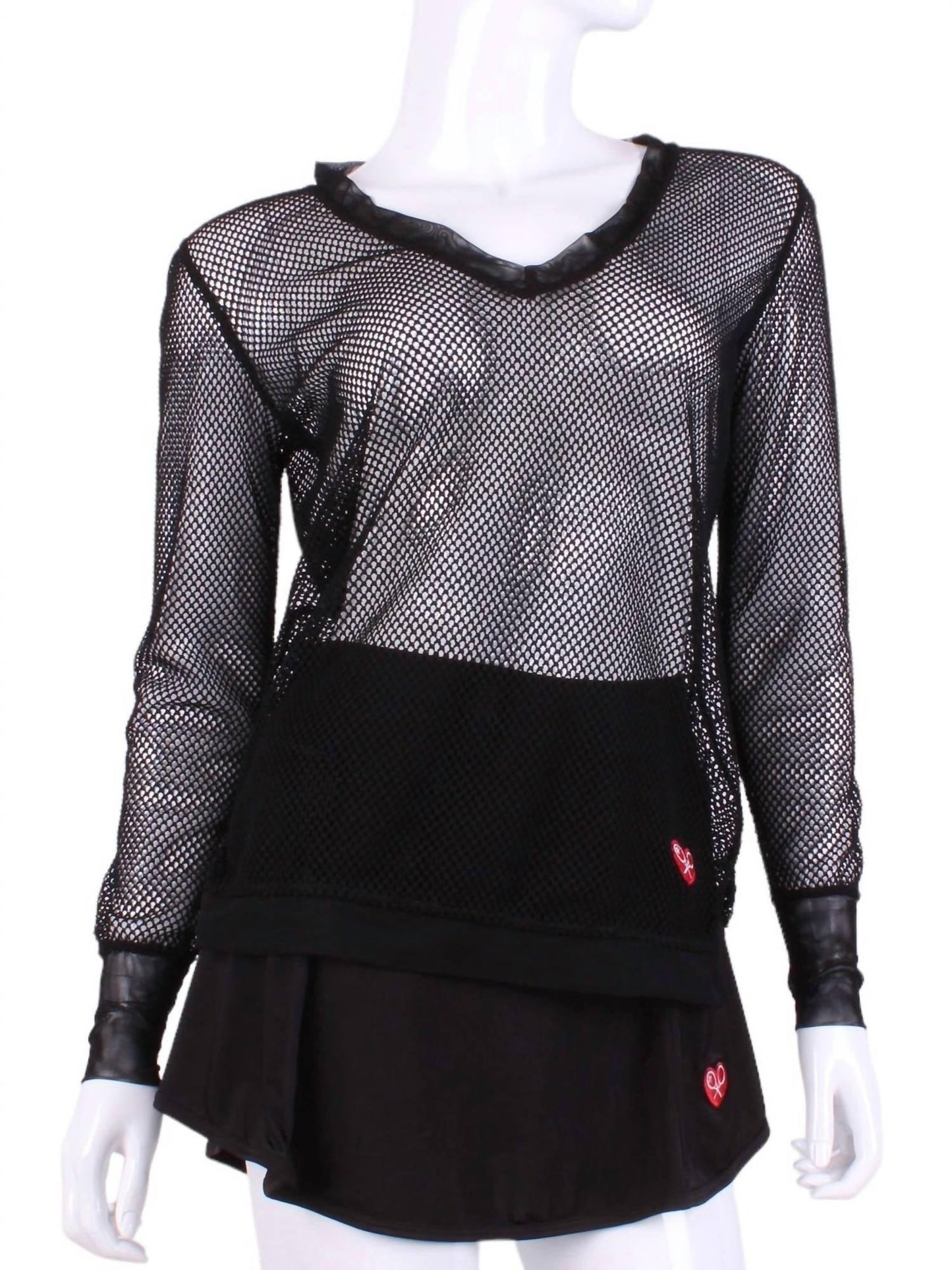Women's Fishnet Long Sleeve Very Vee Tee