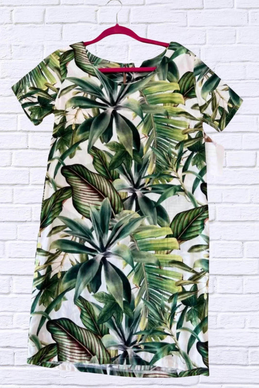 Jenneke Palmblatt Midi-Kleid