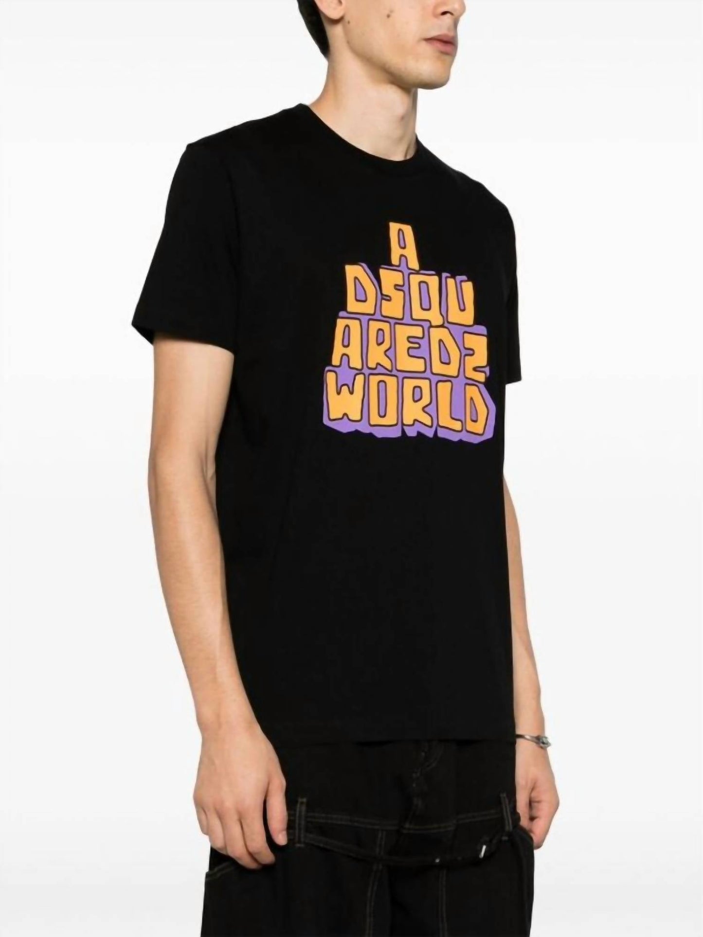 T-Shirt mit Reverse World Cool Fit Logo – Übergröße