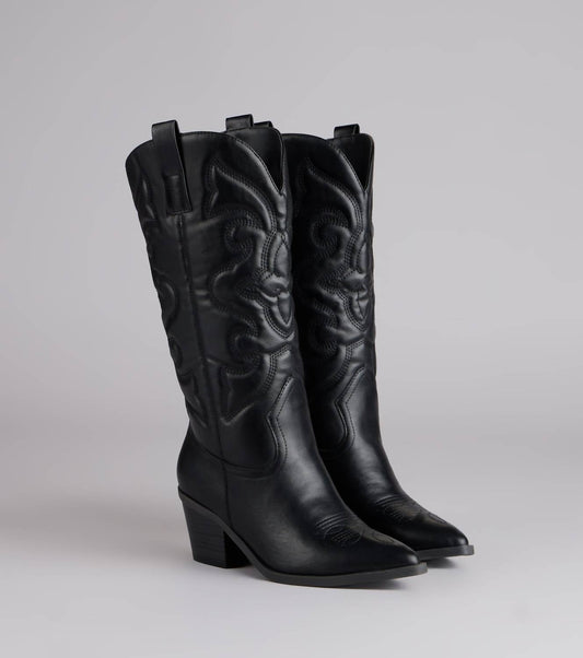 Women's Mid Calf Cowboy Boots