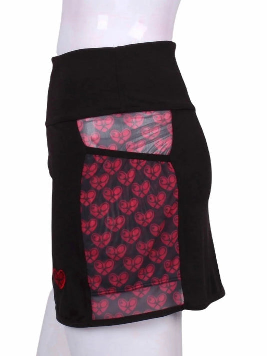 Women's Straight Heart Mesh Skirt