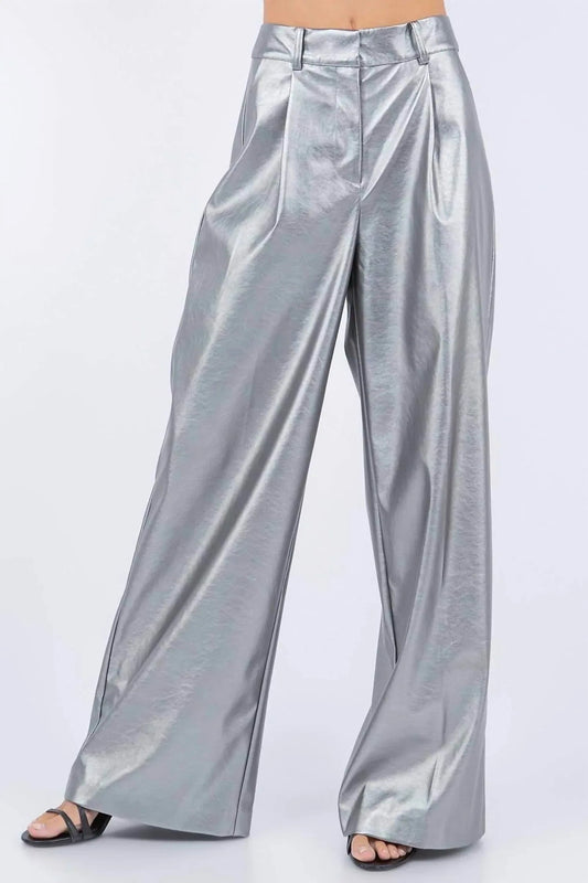 High-Waist-Hose mit weitem Bein