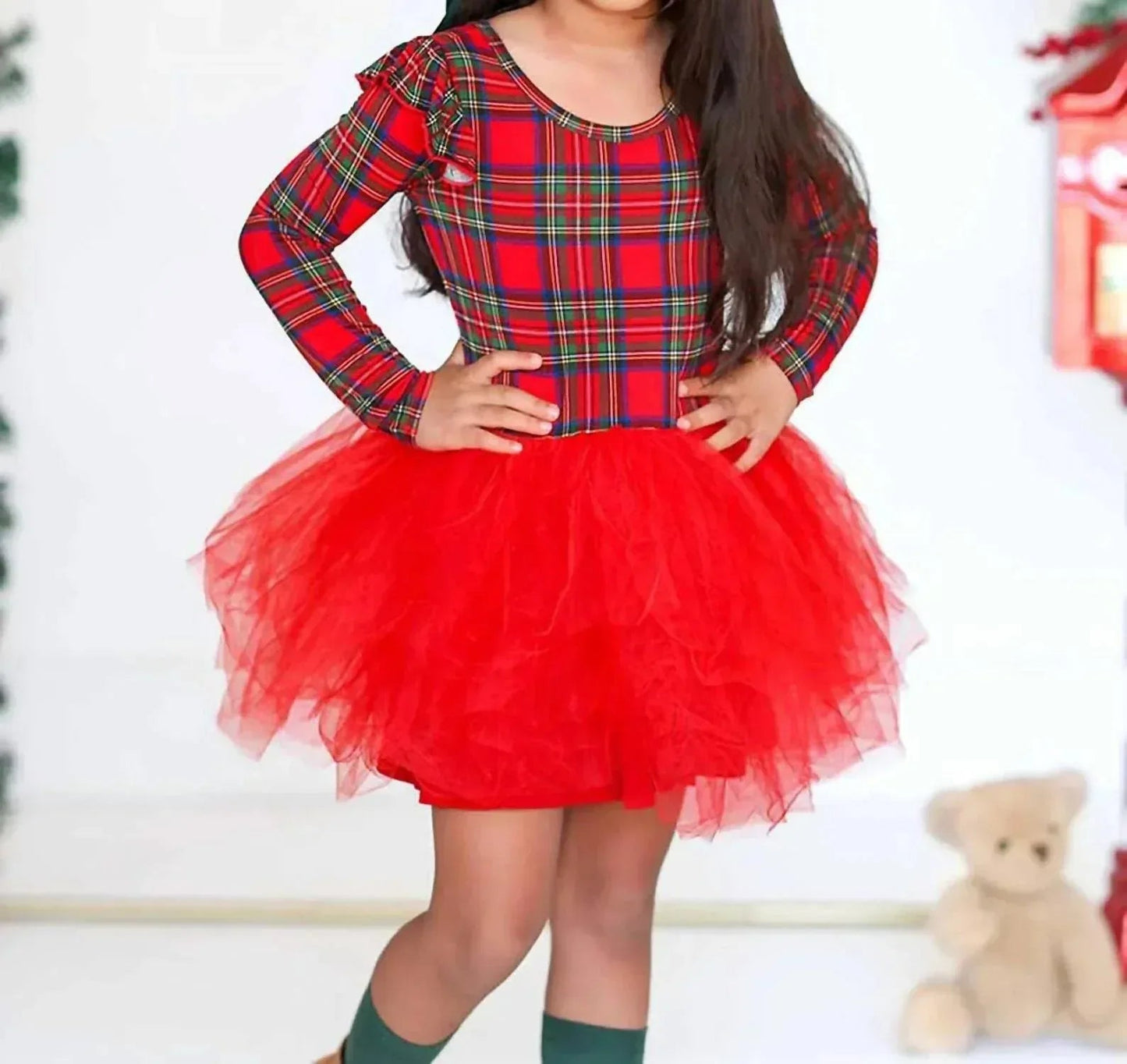 Plaid December Tutu Dress