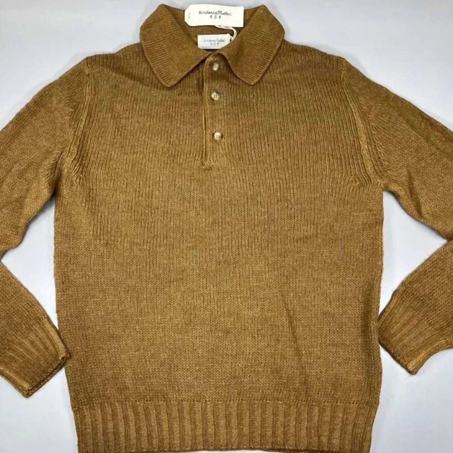 Herren-Pullover mit Kragen aus Wolle und Alpaka-Mischung