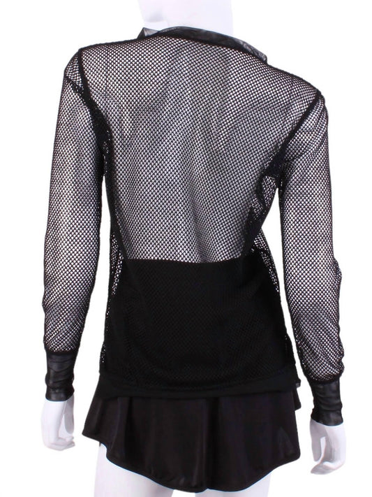 Women's Fishnet Long Sleeve Very Vee Tee