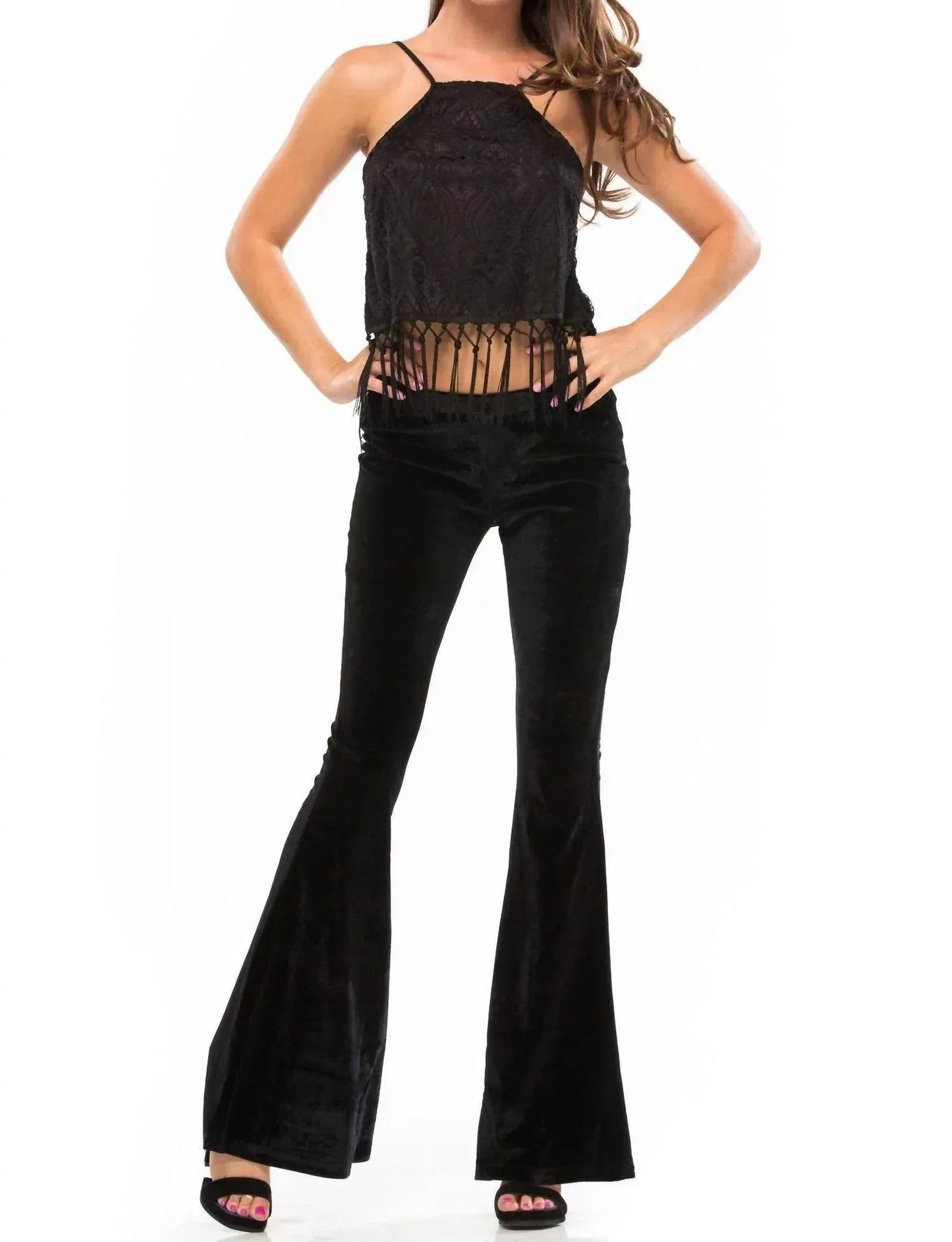 Amina Velvet Flare Pant