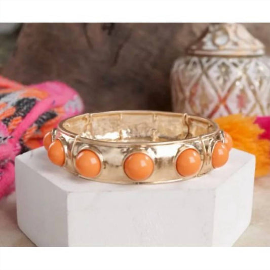 Women's Eternity Cabochon Statement Stretch Bangle