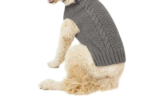 Cable Knit Dog Sweater