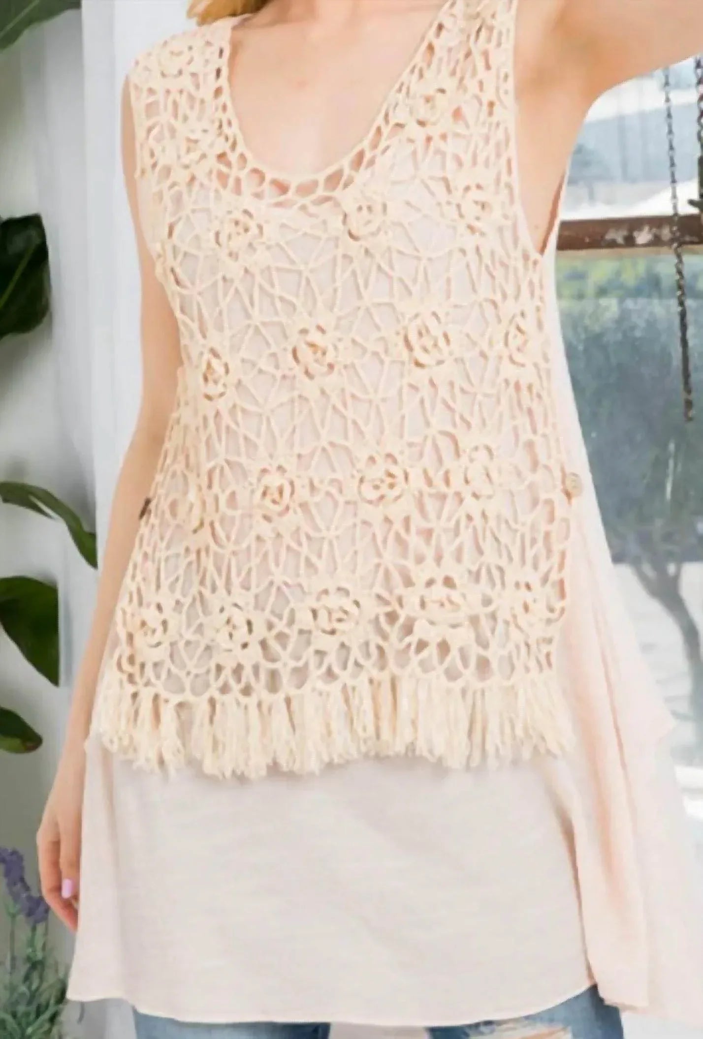 Lace Front Long Tank