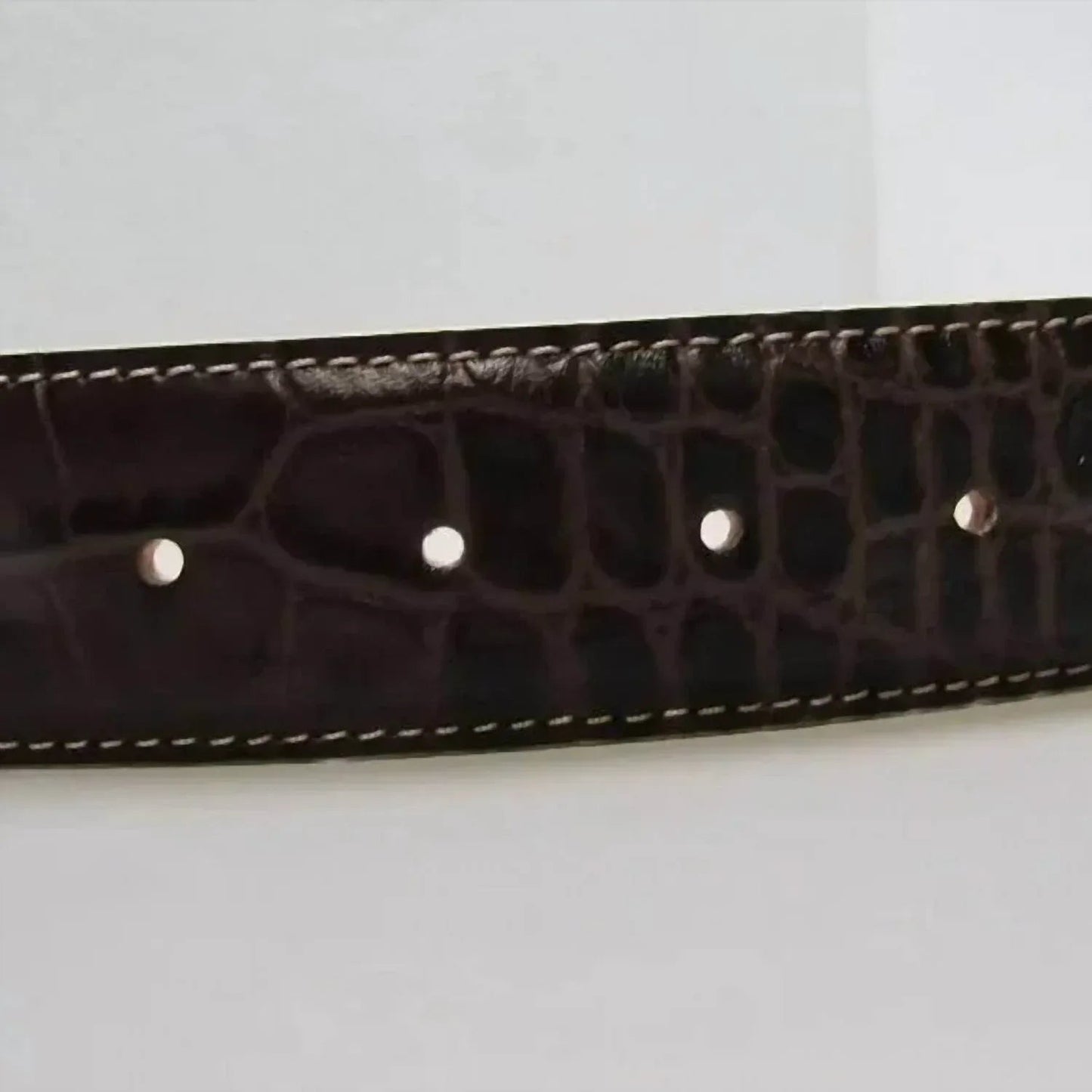 Herren Leder Alligator geprägter Gürtel