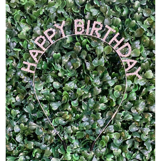 Women's Happy Birthday Rhinestone Headband