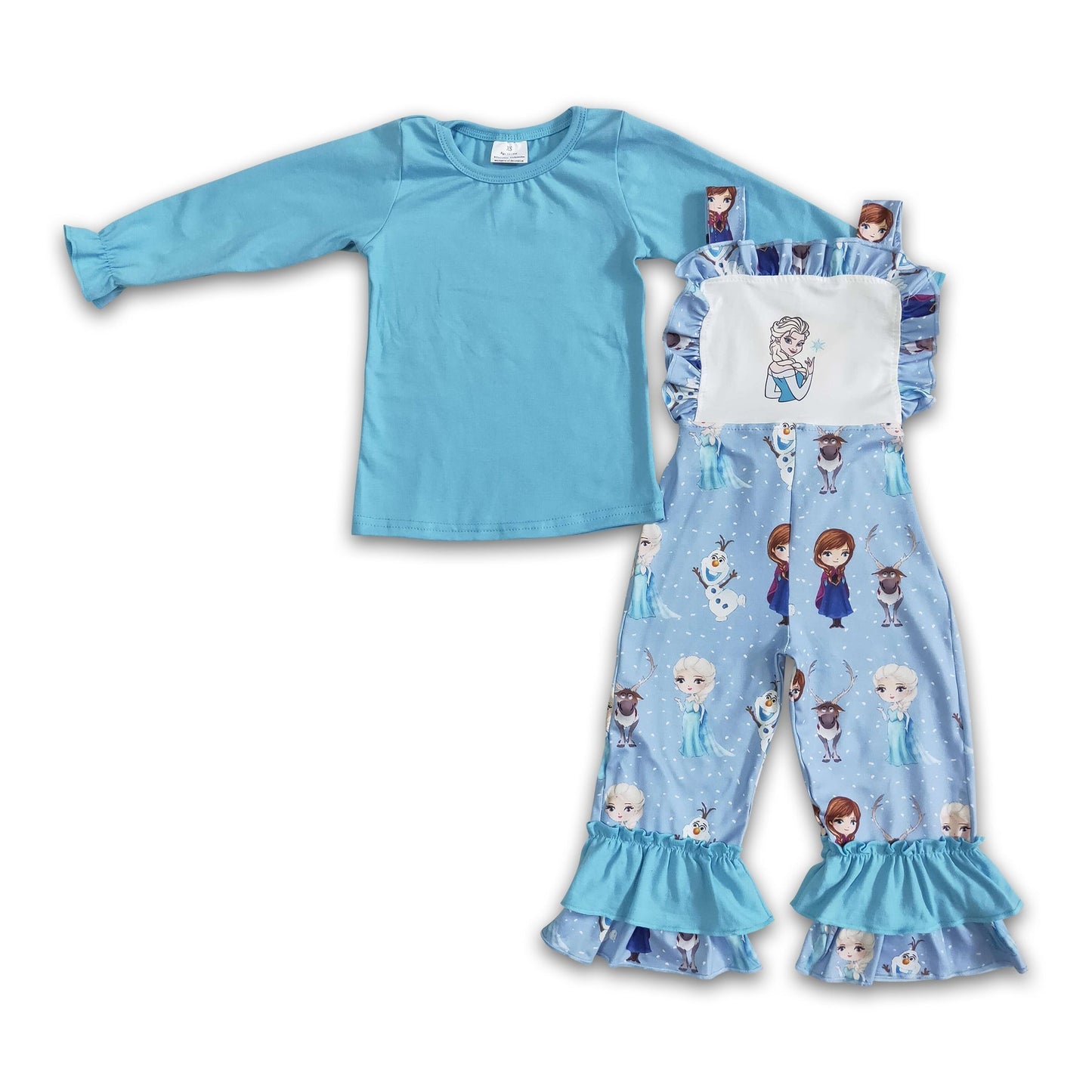 Blaue Baumwollhemd Eis Overalls Mädchen Boutique Kleidung