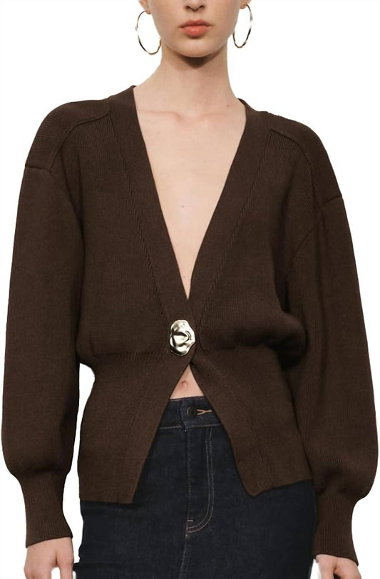 Strickjacke mit V-Ausschnitt