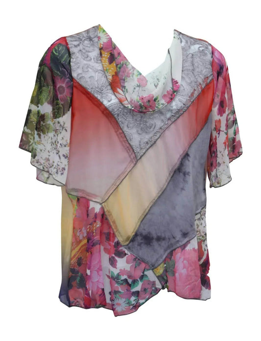 Floral Cowl Neck Top