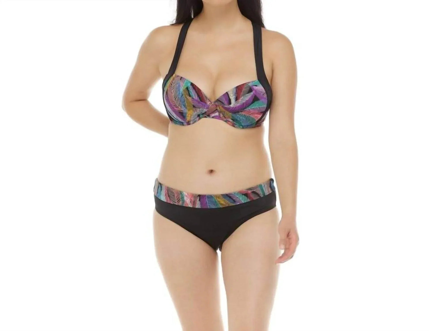 Mid Waist Fold Bikini Bottom