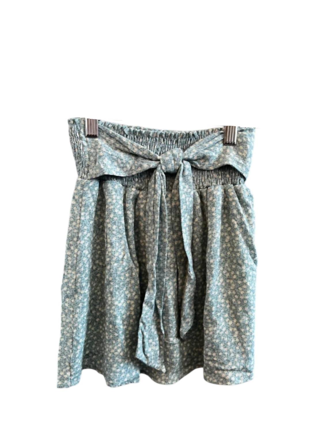 Mädchen Minirock mit Blumenmuster und Gummibund