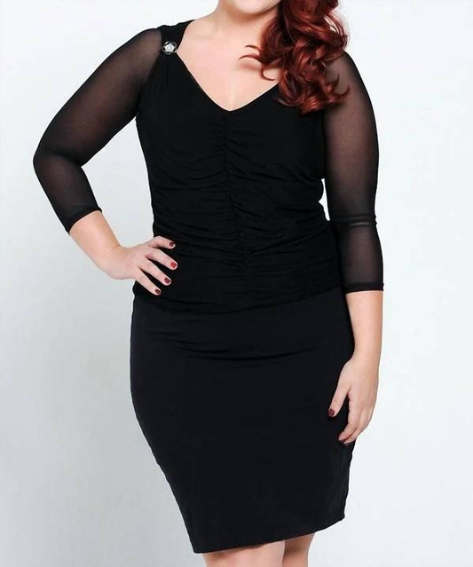 Three Quarter Sleeve Mesh Cover Up