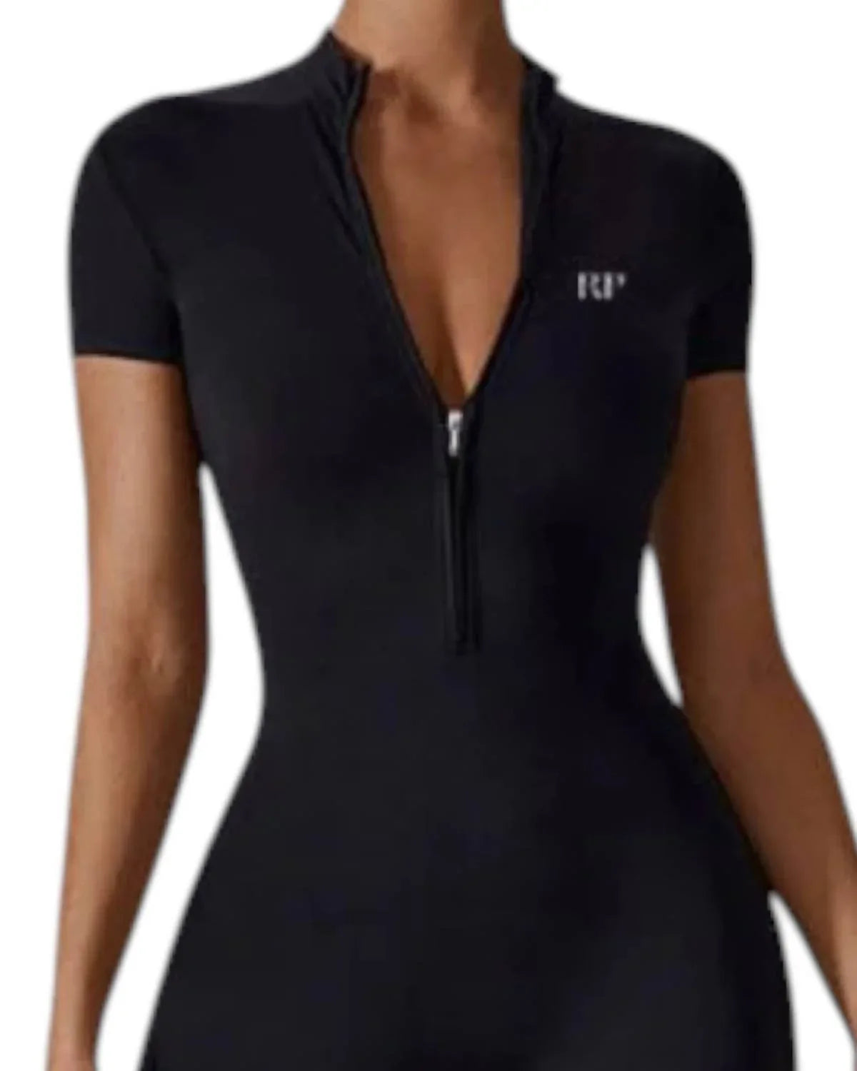 Scuba Zip Short Sleeve Jumpsuit