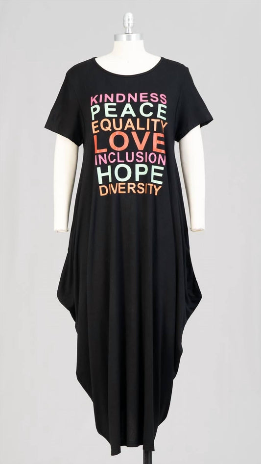 Words Maxi Length Elegance Dress