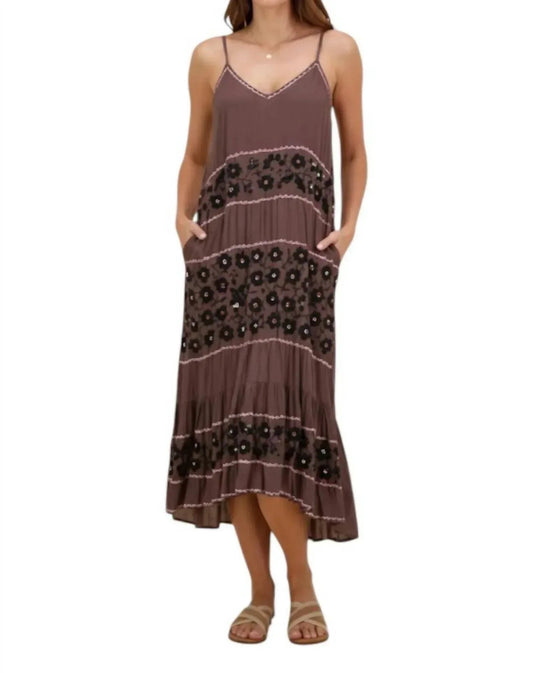 Charlotte Midikleid mit Spaghettiträgern