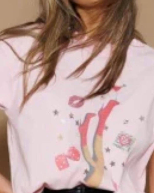 Heels Up bauchfreies T-Shirt