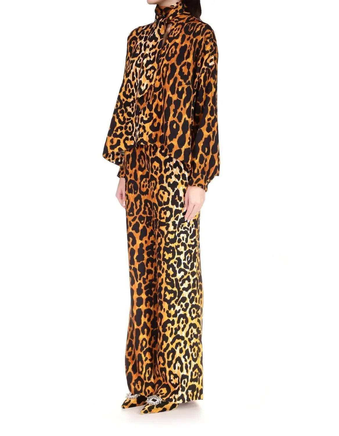Leopardo weite Hose