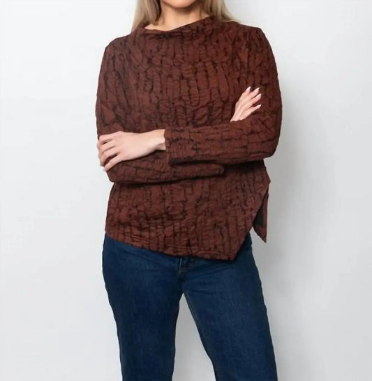 Crinkle Long Sleeve Top