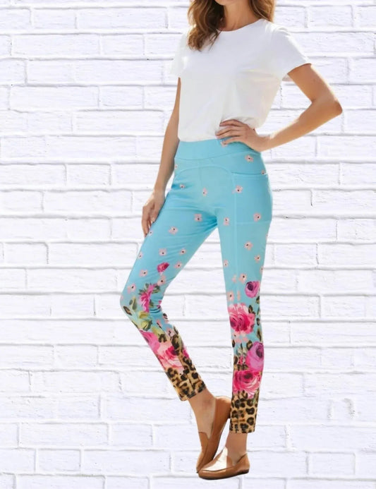Daniela Sienna Print Stretch Knit Leggings