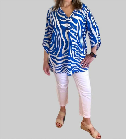 Zebra Stripe Print Shirt