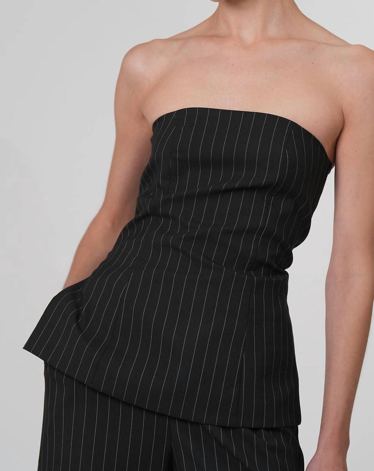 Ayle gestreiftes Bustier-Oberteil