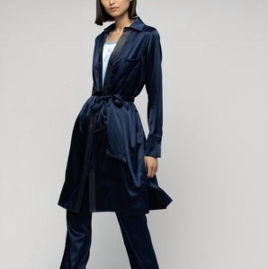 Chemise Detail En Cuir Robe