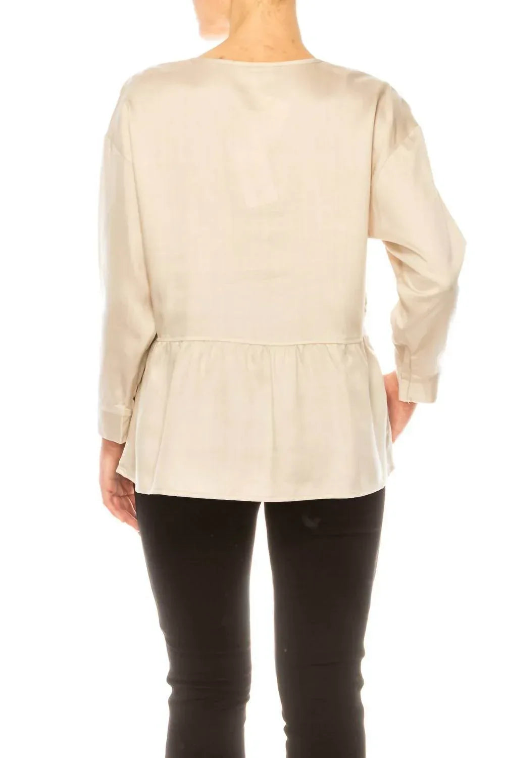 Long Sleeve Peplum Jacket Top